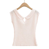 Luelle Eyelet Collar Knit
