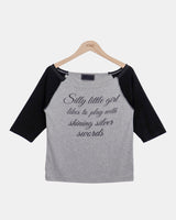ムーテンレタリング7分袖Tシャツ