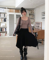Ropi Pocket Cutting Sleeveless Cardigan Set