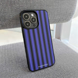 [Glass] Stripe case(purple)