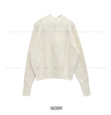 Sein High Neck Hood Knit Cardigan