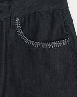 スパーク刺繍デニムパンツ