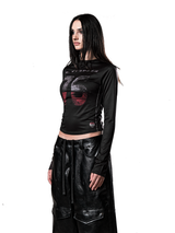 RACING UNIFORM PRINT LONGSLEEVE TOP