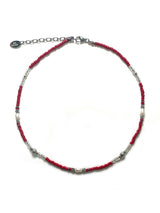 Ethnic Acrylic Beads Necklace(RED)