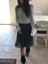 Misty Sheer Dot See-through Mini Skirt