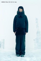 Detachable Muffler Down Jacket / Black
