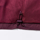 Nylon Seam Line Round Shirt - BURGUNDY