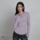 C 90S LINE BASIC LONG SLEEVE T-SHIRT_SMOKE PINK
