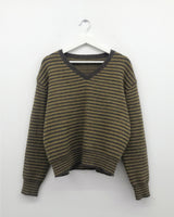 [MD Pick] カレンストライプⅤネックニット (3color)