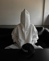 Eyelet full hoodie zip up