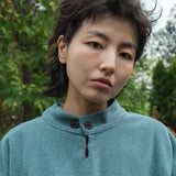 Surface fleece pullover / Dusty aqua