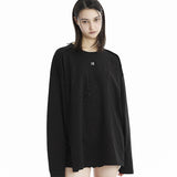 Incision Decky cubic oversized fit long-sleeved T-shirt_BLACK