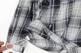 No.0785 thin C string check SHIRT (3color)