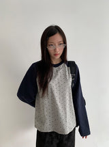26SS★ [BAONHAUS] ケトゥンドットカラーマッチングラグランTシャツ