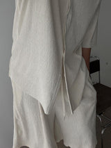ASCLO Vacation Pleats Banding Half Pants (3color)