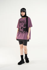 キッチ キャット グラフィック オーバーフィット Tシャツ / Kitchee Cat Graphic Oversized Fit T-Shirt