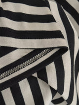 Striped Button V-Neck Tee 232016480