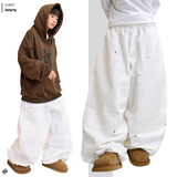 Real wide double-knee pocket pants