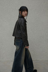 Pocket reverse denim pants