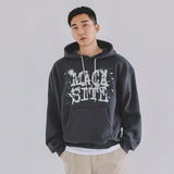 VINTAGE LOGO HOODED T-SHIRT CHARCOAL