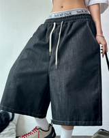 BASIC STITCH WIDE 7 8 ロングバミューダ 🖤💙2COLOR