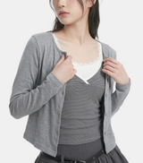 Mia Stripe Layered Cardigan Set