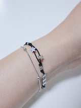 Swirl layered string star bracelet