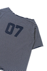 ストライプオフショルダーT_navy