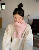#ラップベーシックワッフルニットマフラー (6color)