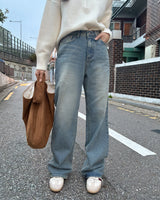 ヘアワイドデニムパンツ