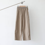 WIT LINEN COTTON WIDE PANTS