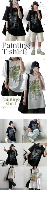 シャッフルレタリング半袖Tシャツ