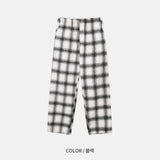 LMN バイチェックベンダブルワイドストリングパンツ (3 colors)