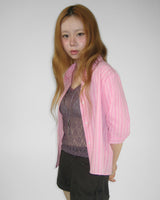 CANDY STRIPE 3/4 SLEEVE SHIRT