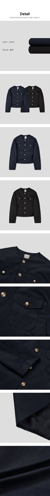 Clean crop tweed jacket(2color)