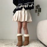 Lancy Velvet Cancan Pleated Miniskirt