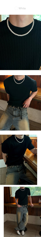 [Unisex] パールボールネックレス