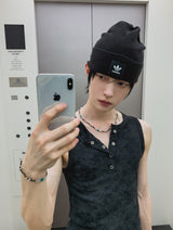 26SS★ [PLAN MADE/MADE] Acid Henley Neck Washing Sleeveless
