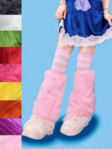 gyaru pop fur leg warmer (9color) 