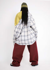 (UNISEX)ナーディーオーバーサイズチェックシャツ