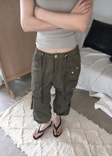 Newmu Low-Rise Cargo String Capri Pants – Lightweight, Soft Cotton Two-Way Wide-Leg Style