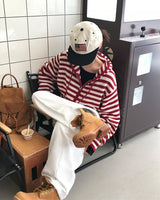 [MADE] Spell Food Border Knit Zip-Up
