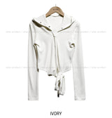 Poning Wrap Hooded Cardigan