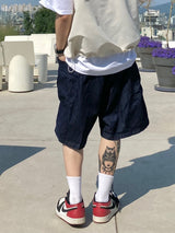 Big pocket denim half pants 2C