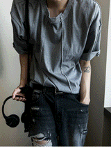chatter unbalance cutting vintagepig short-sleeved T-shirt