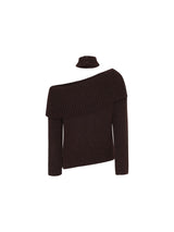 Muffler symbol knit set (Brown)