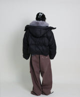アウトストリングウィンターハイネックダックダウンパッド入りジャケット (Light Padded)
