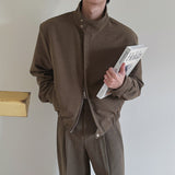 ASCLO Drop Shoulder High Neck Blouson (2color)