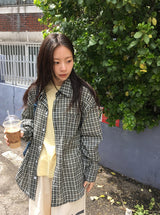 [unisex] サンキニオーバーフィトポケットチェックシャツ