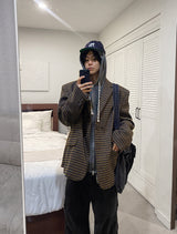No.0995 check OVER blazer JK